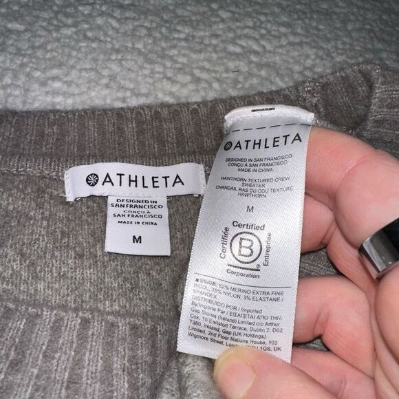 Athleta Hawthorne Wool Blend Cheetah Print Sweater Medium - Picture 10 of 14